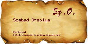 Szabad Orsolya névjegykártya